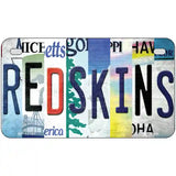 Redskins Strip Art Novelty Metal License Plate Tag 7" x 4" (MP)