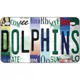 Dolphins Strip Art Novelty Metal License Plate Tag 7" x 4" (MP)