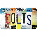 Colts Strip Art Novelty Metal License Plate Tag 7" x 4" (MP)