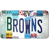 Browns Strip Art Novelty Metal License Plate Tag 7" x 4" (MP)