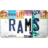 Rams Strip Art Novelty Metal License Plate Tag 7" x 4" (MP)