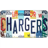 Chargers Strip Art Novelty Metal License Plate Tag 7" x 4" (MP)