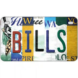 Bills Strip Art Novelty Metal License Plate Tag 7" x 4" (MP)