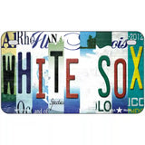 White Sox Strip Art Novelty Metal License Plate Tag 7" x 4" (MP)