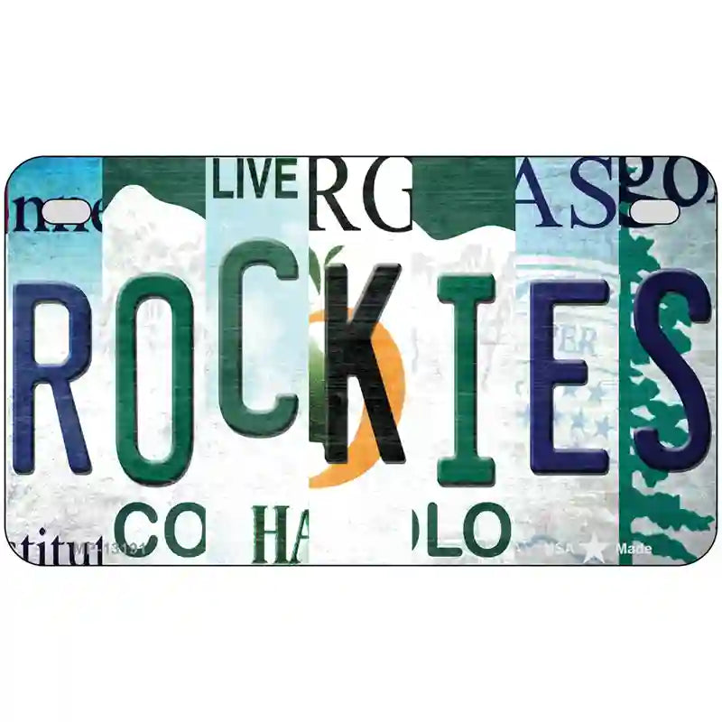 Rockies Strip Art Novelty Metal License Plate Tag 7" x 4" (MP)