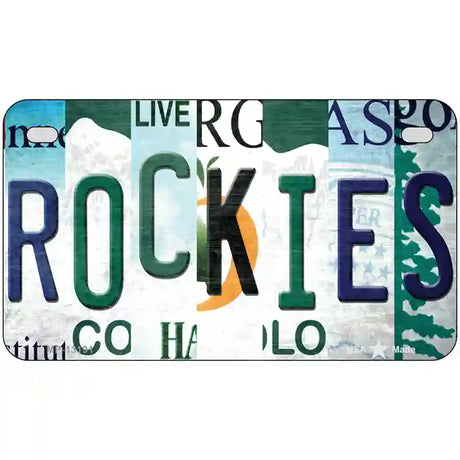 Rockies Strip Art Novelty Metal License Plate Tag 7" x 4" (MP)