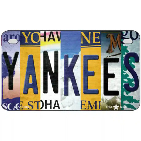 Yankees Strip Art Novelty Metal License Plate Tag 7" x 4" (MP)