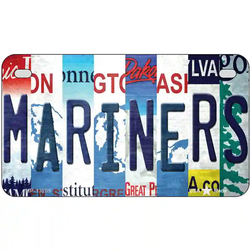 Mariners Strip Art Novelty Metal License Plate Tag 7" x 4" (MP)