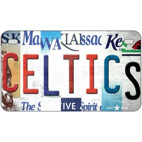 Celtics Strip Art Novelty Metal License Plate Tag 7" x 4" (MP)