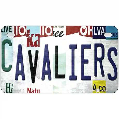 Cavaliers Strip Art Novelty Metal License Plate Tag 7" x 4" (MP)