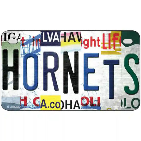 Hornets Strip Art Novelty Metal License Plate Tag 7" x 4" (MP)