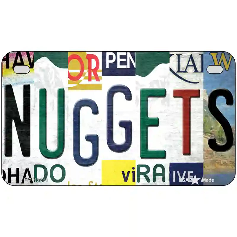 Nuggets Strip Art Novelty Metal License Plate Tag 7" x 4" (MP)