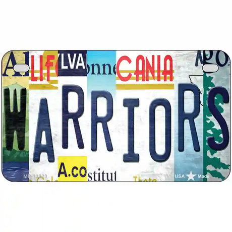 Warriors Strip Art Novelty Metal License Plate Tag 7" x 4" (MP)