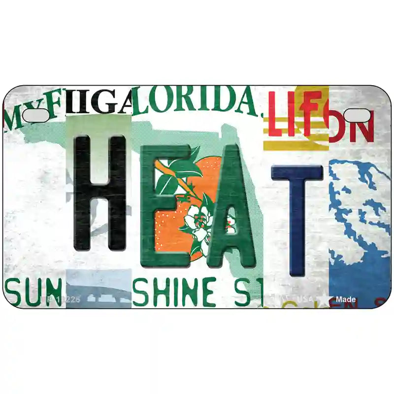 Heat Strip Art Novelty Metal License Plate Tag 7" x 4" (MP)