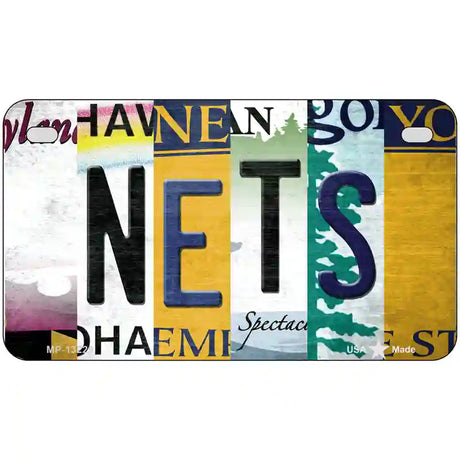 Nets Strip Art Novelty Metal License Plate Tag 7" x 4" (MP)