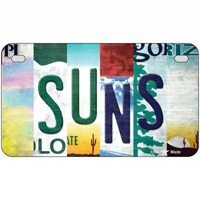 Suns Strip Art Novelty Metal License Plate Tag 7" x 4" (MP)