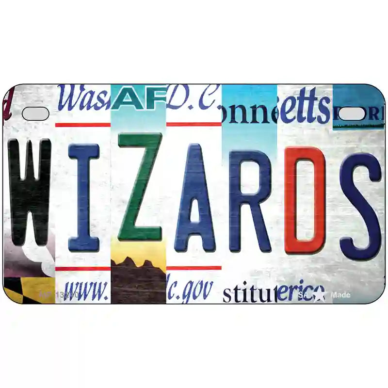 Wizards Strip Art Novelty Metal License Plate Tag 7" x 4" (MP)