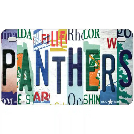 Panthers Strip Art Hockey Novelty Metal License Plate Tag 7" x 4" (MP)