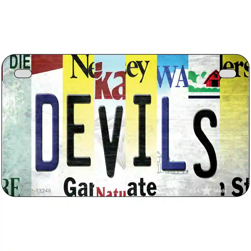 Devils Strip Art Novelty Metal License Plate Tag 7" x 4" (MP)