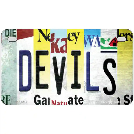 Devils Strip Art Novelty Metal License Plate Tag 7" x 4" (MP)