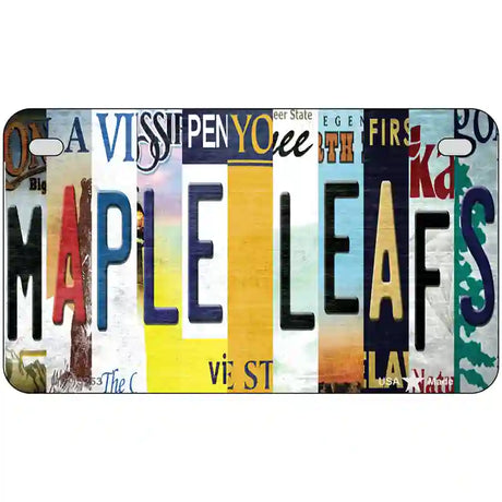 Maple Leafs Strip Art Novelty Metal License Plate Tag 7" x 4" (MP)