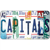 Capitals Strip Art Novelty Metal License Plate Tag 7" x 4" (MP)