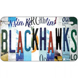 Blackhawks Strip Art Novelty Metal License Plate Tag 7" x 4" (MP)