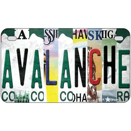 Avalanche Strip Art Novelty Metal License Plate Tag 7" x 4" (MP)