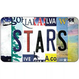 Stars Strip Art Novelty Metal License Plate Tag 7" x 4" (MP)