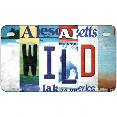 Wild Strip Art Novelty Metal License Plate Tag 7" x 4" (MP)