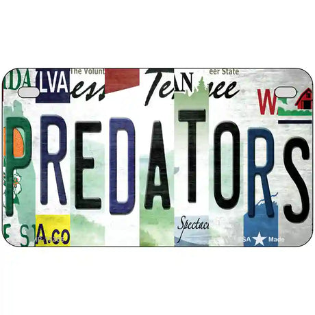 Predators Strip Art Novelty Metal License Plate Tag 7" x 4" (MP)