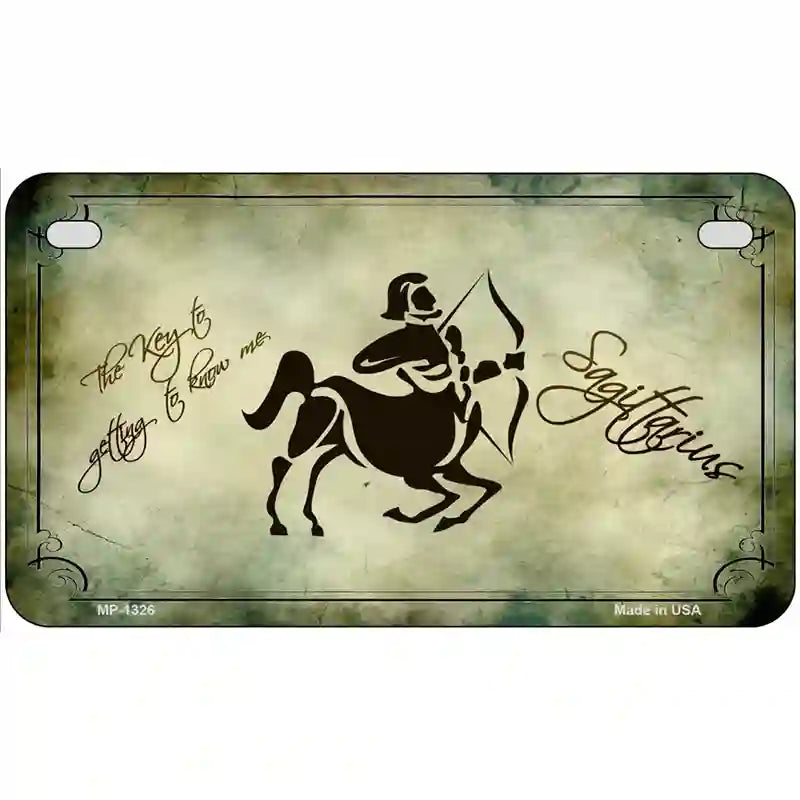 Sagittarius Zodiac Novelty Metal License Plate 7" x 4" (MP)