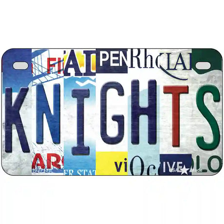 Golden Knights Strip Art Novelty Metal License Plate Tag 7" x 4" (MP)