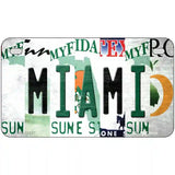 Miami Strip Art Novelty Metal License Plate Tag 7" x 4" (MP)