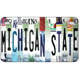 Michigan State Strip Art Novelty Metal License Plate Tag 7" x 4" (MP)