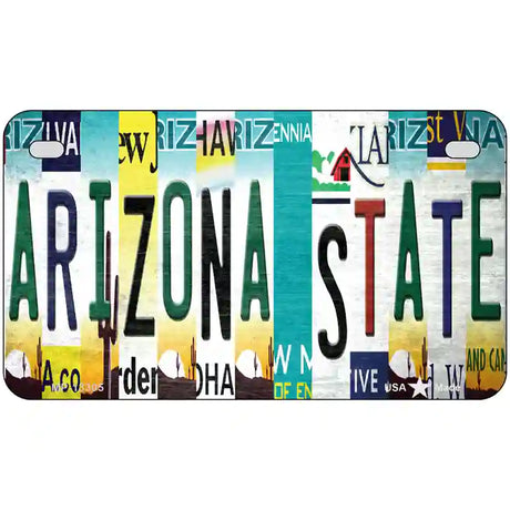 Arizona State Strip Art Novelty Metal License Plate Tag 7" x 4" (MP)