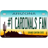 Number 1 Cardinals Fan Novelty Metal License Plate Tag 7" x 4" (MP)