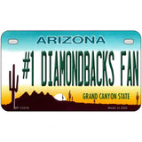 Number 1 Diamondbacks Fan Novelty Metal License Plate Tag 7" x 4" (MP)