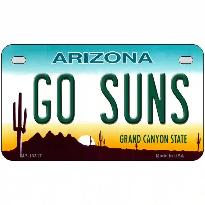 Go Suns Novelty Metal License Plate Tag 7" x 4" (MP)