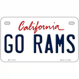 Go Rams Novelty Metal License Plate Tag 7" x 4" (MP)