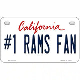 Number 1 Rams Fan Novelty Metal License Plate Tag 7" x 4" (MP)