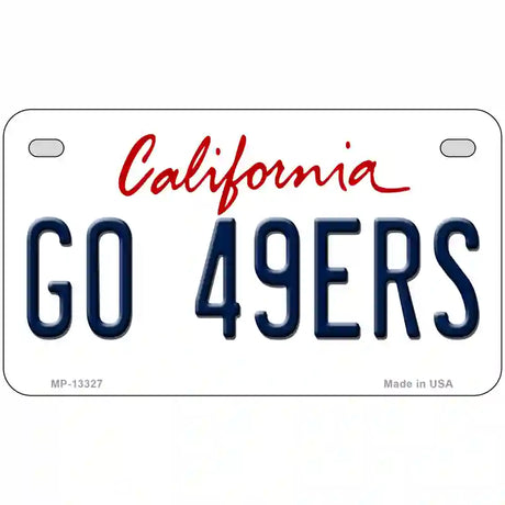 Go 49ers Novelty Metal License Plate Tag 7" x 4" (MP)