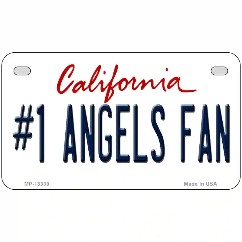 Number 1 Angels Fan Novelty Metal License Plate Tag 7" x 4" (MP)