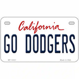 Go Dodgers Novelty Metal License Plate Tag 7" x 4" (MP)