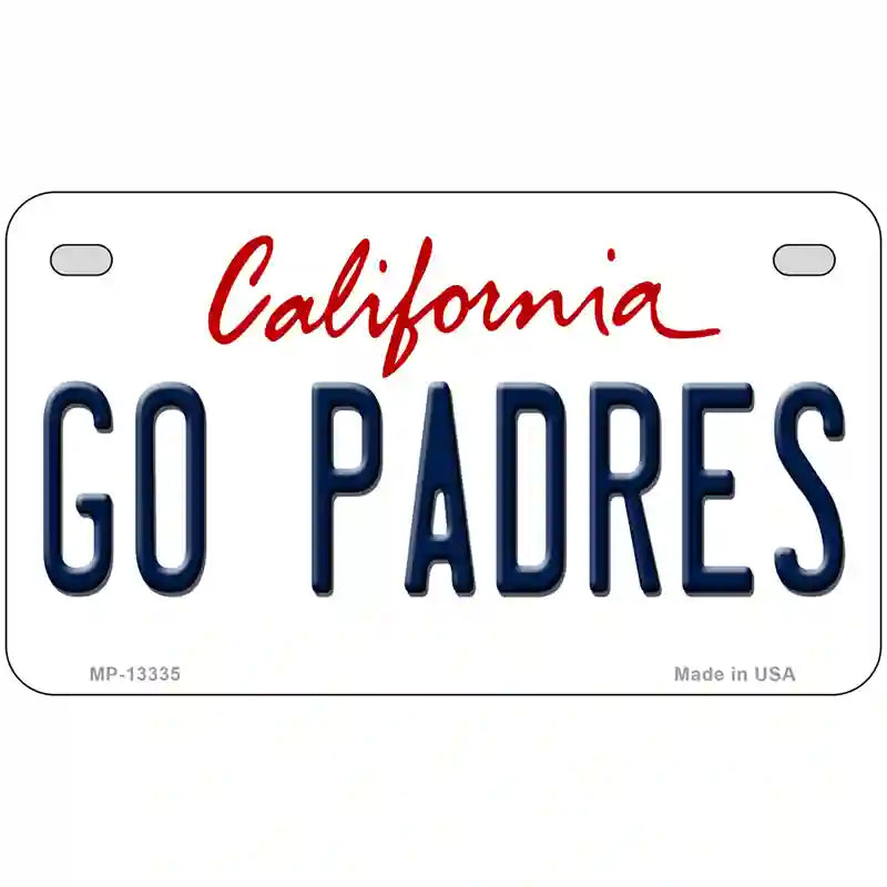 Go Padres Novelty Metal License Plate Tag 7" x 4" (MP)