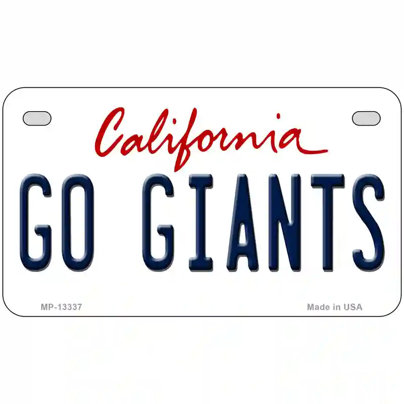 Go Giants Novelty Metal License Plate Tag 7" x 4" (MP)