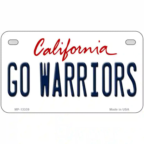 Go Warriors Novelty Metal License Plate Tag 7" x 4" (MP)