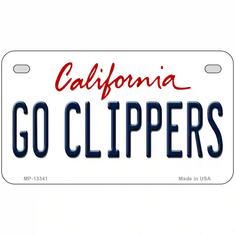 Go Clippers Novelty Metal License Plate Tag 7" x 4" (MP)