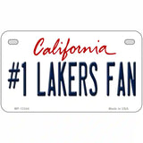 Number 1 Lakers Fan Novelty Metal License Plate Tag 7" x 4" (MP)