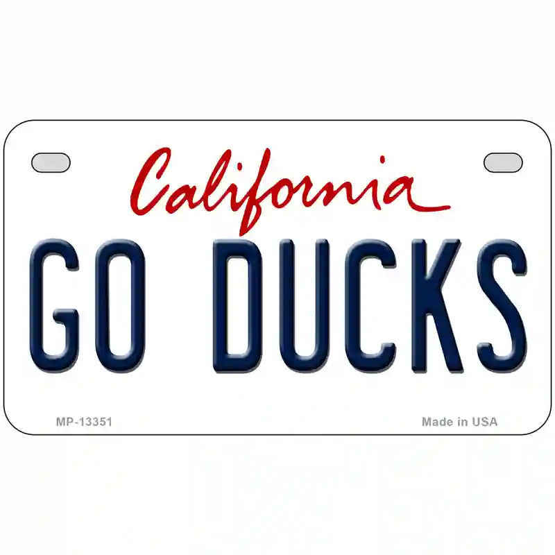 Go Ducks Novelty Metal License Plate Tag 7" x 4" (MP)